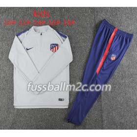 Atlético Madrid Kinder Sweatshirts Anzüge Grau Weiß 2018-2019